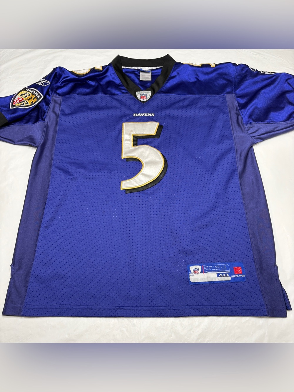 Joe Flacco Baltimore Ravens Reebok Football Jersey #5 Mens 48 XL Purple